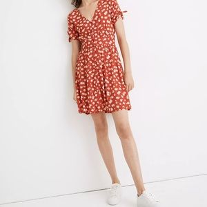 Poppy red floral dress!